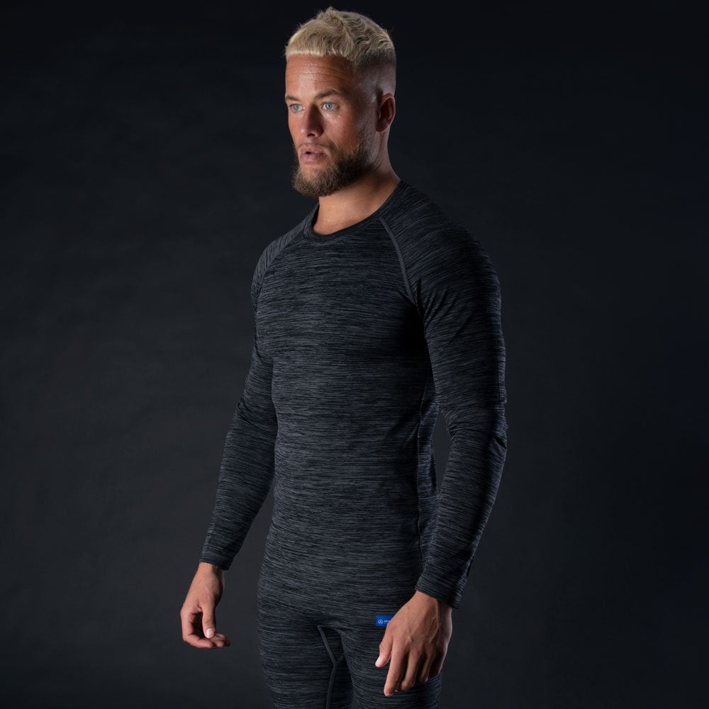 Oxford Advanced Base Layer MS Top Charcoal Marl - LA214101..
