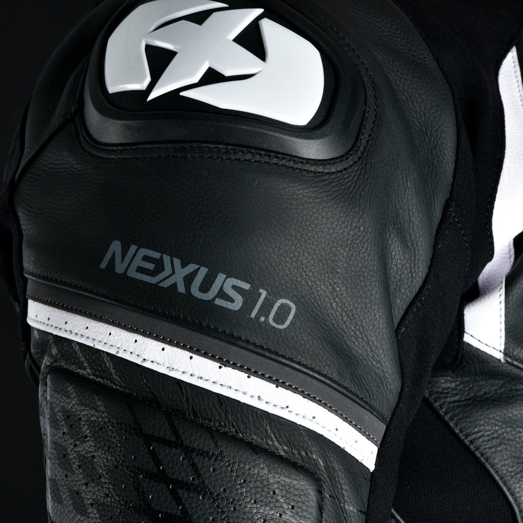 Oxford Nexus 1.0 Leather MS Jkt Blk/Wht - LM228102...