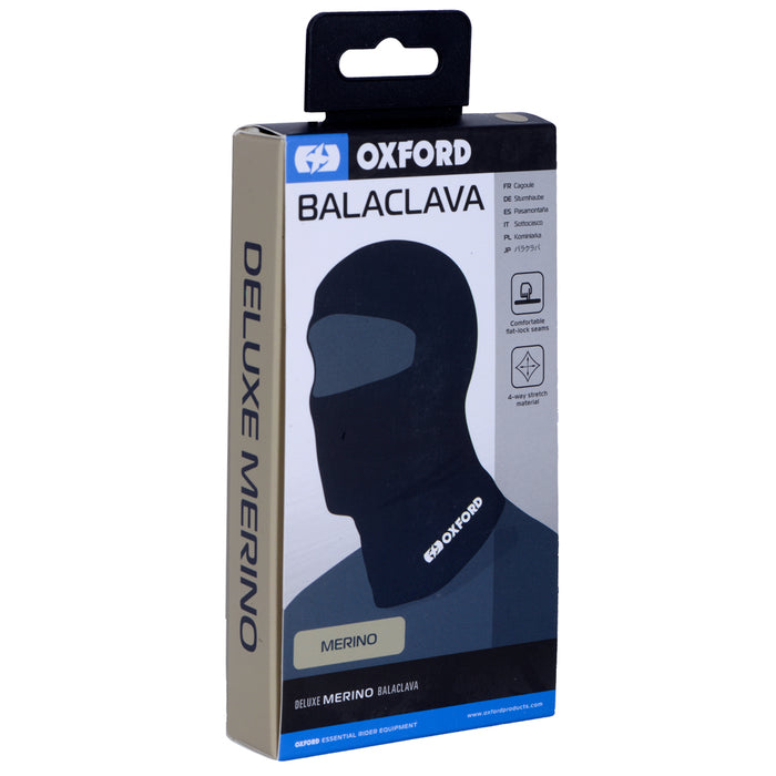 Oxford Deluxe Balaclava Merino - Black CA030