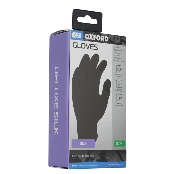 Oxford Deluxe Gloves Silk Black - CA240 CA241