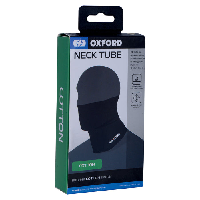 Oxford Neck Tube Cotton Black - CA100