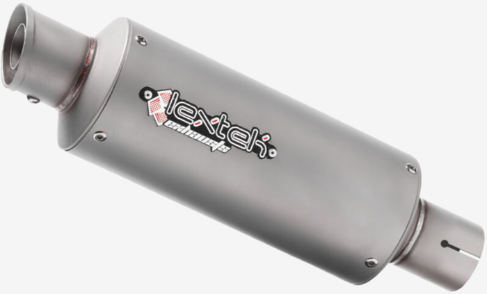 Lextek GP1 Matt S/Steel GP Stubby Exhaust Silencer 51mm*