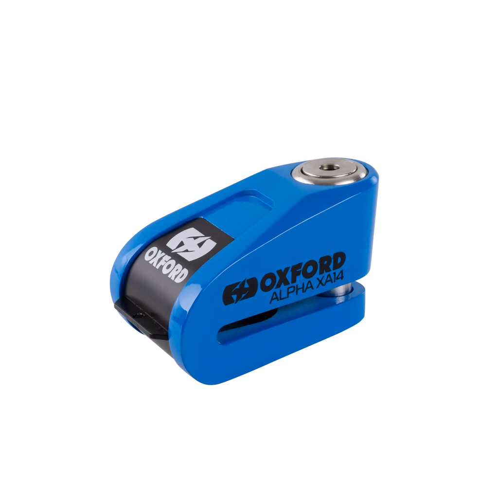 Oxford Alpha XA14 Alarm Disc Lock in Green, Blue or Chrome - LK91..
