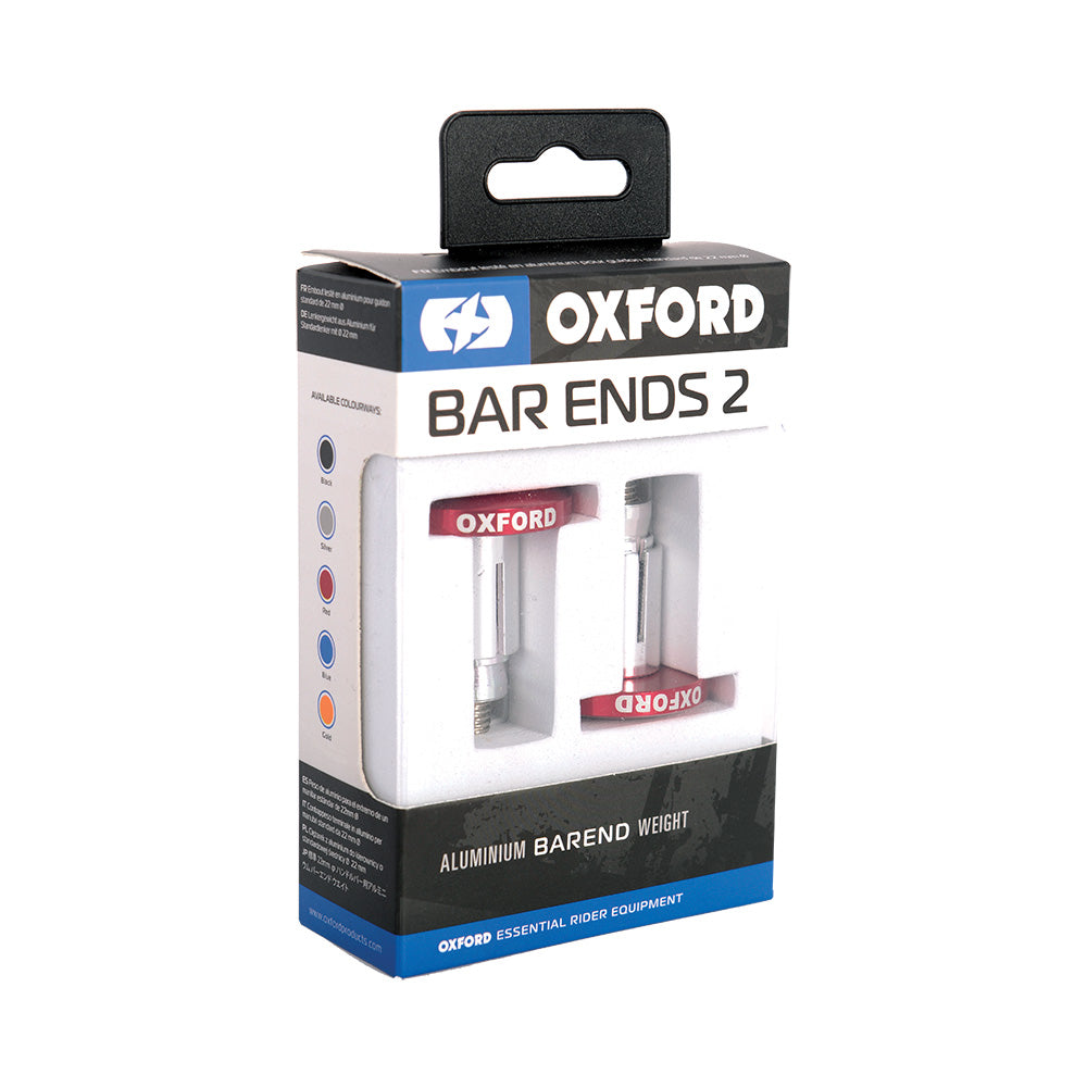 *Oxford Bar Ends 2 in Silver, Red or Black - OX594 / OX595 / OX598..