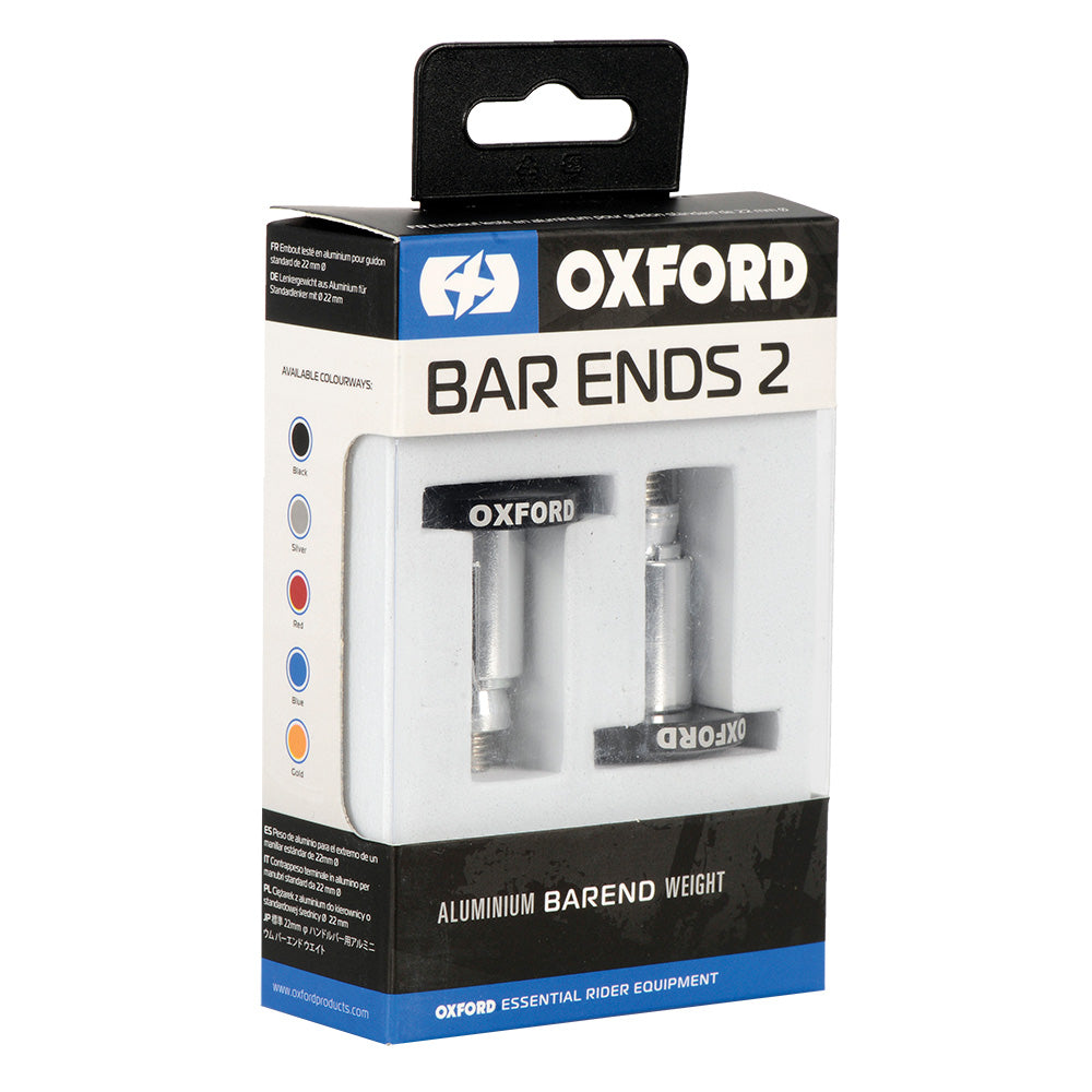 *Oxford Bar Ends 2 in Silver, Red or Black - OX594 / OX595 / OX598..