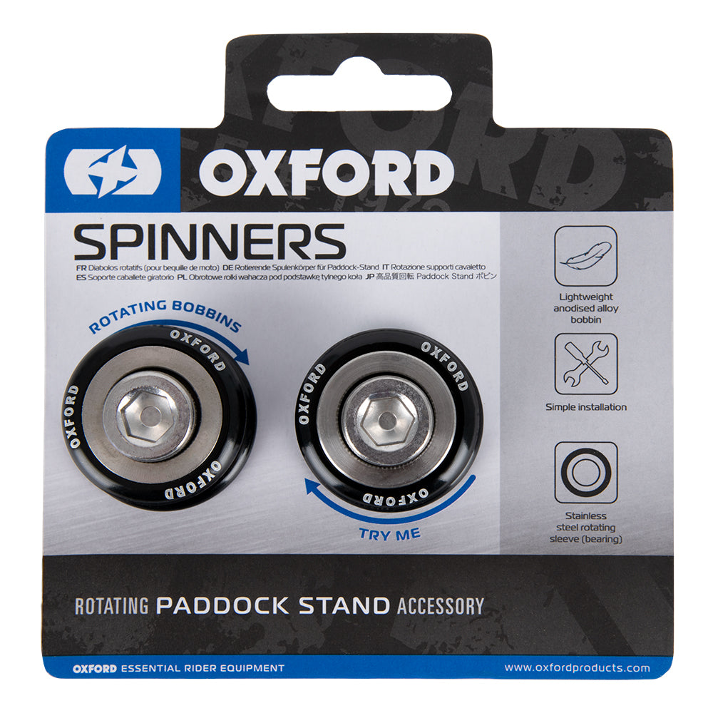Oxford SPINNERS in Black or Silver - OX8..