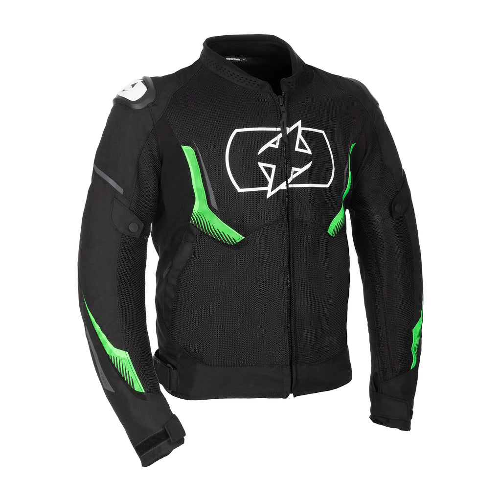 Oxford Omega 1.0 Air Mesh Jacket in Blk/Wht, Blk/Grn & Blk/Camo/Fluo - TM25310..