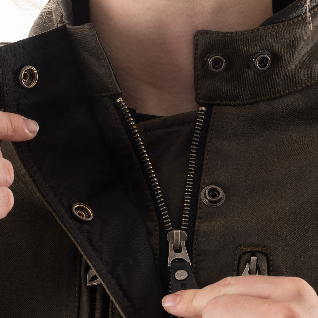 Oxford Sterling Dry2Dry Wax Cotton Women‘s Jacket in Black or Khaki - TW24020...