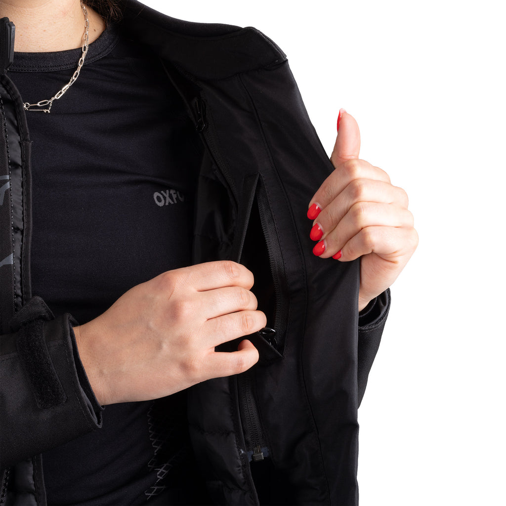 Oxford Omega 1.0 Dry2Dry Women’s Jacket in Stealth Black or Black/Camo/Red - TW24310...