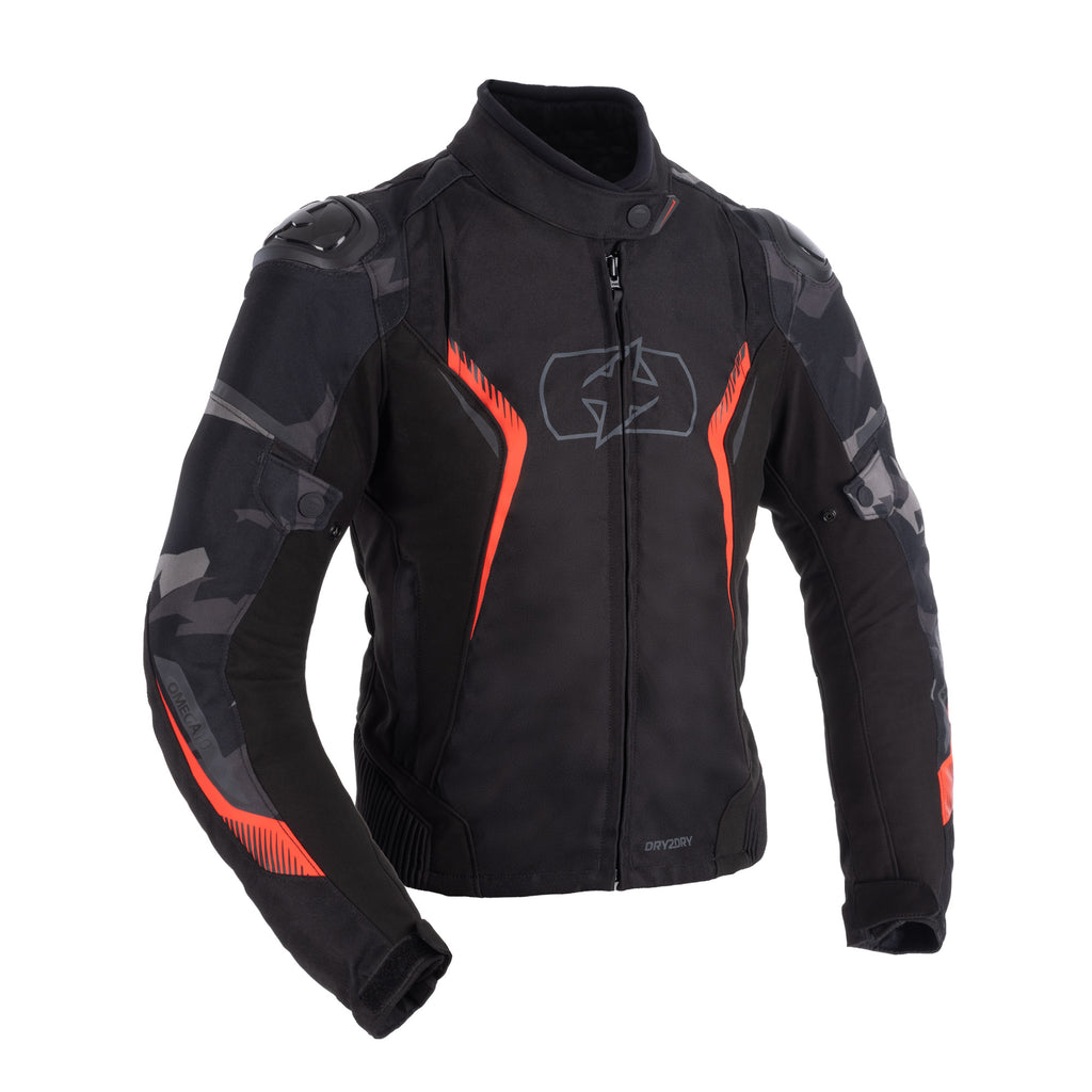 Oxford Omega 1.0 Dry2Dry Women’s Jacket in Stealth Black or Black/Camo/Red - TW24310...