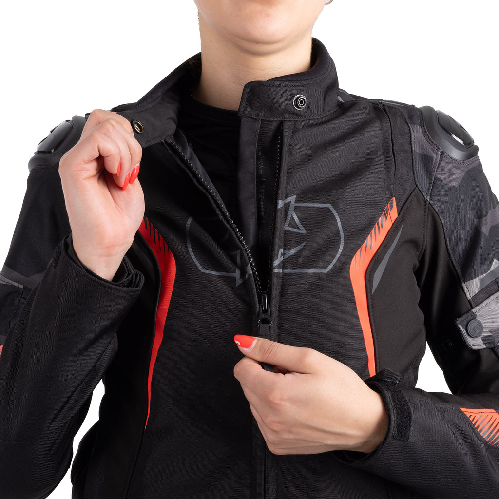 Oxford Omega 1.0 Dry2Dry Women’s Jacket in Stealth Black or Black/Camo/Red - TW24310...