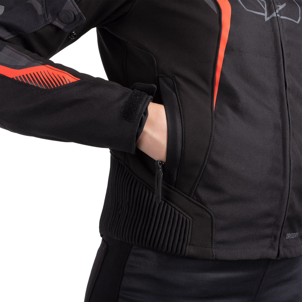 Oxford Omega 1.0 Dry2Dry Women’s Jacket in Stealth Black or Black/Camo/Red - TW24310...