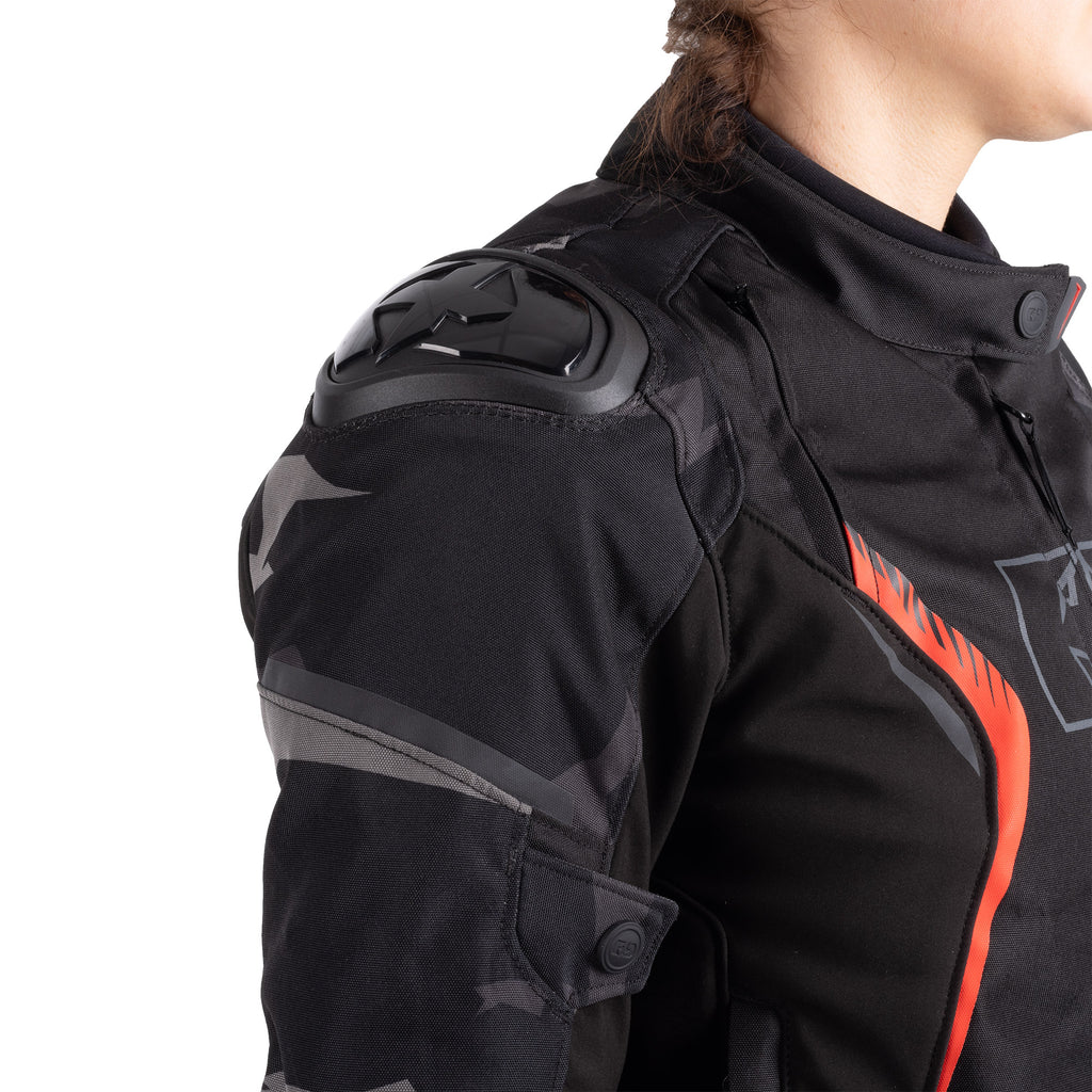 Oxford Omega 1.0 Dry2Dry Women’s Jacket in Stealth Black or Black/Camo/Red - TW24310...