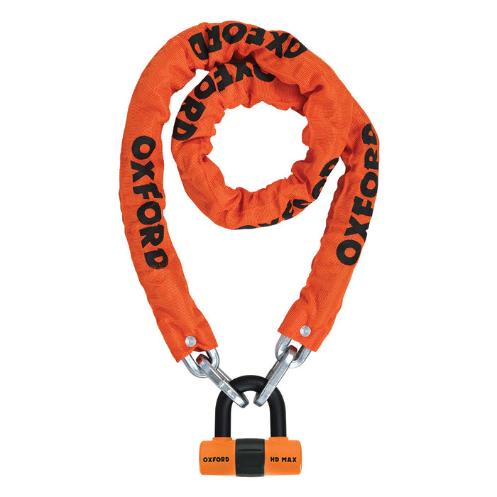 Oxford HD Chain Lock 1.5mtr Orange LK145