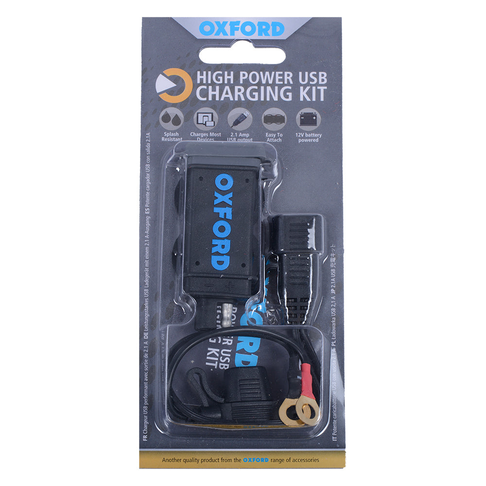 Oxford USB 2.1Amp Fused power charging kit EL114
