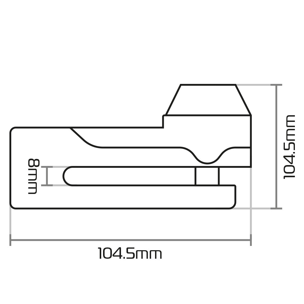 Oxford Titan 10mm Pin Disc Lock incl. Pouch - Black LK485 / Yellow LK486..
